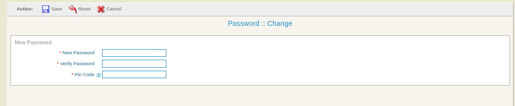change password